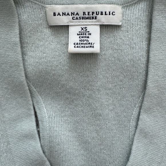 Banana Republic Tops - Banana Republic 100% Cashmere Tank Top Light Blue XS Soft Minimalist Luxury